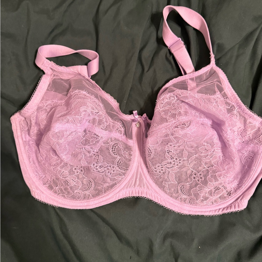Lace Underwire Bra in Light Purple